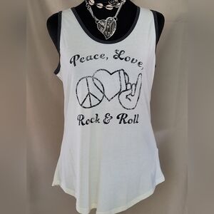Women's White Graphic Tank Top